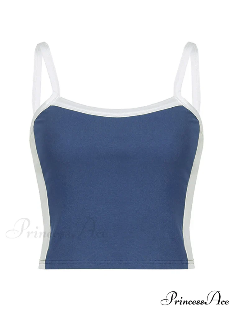 Contrast Trim Rib-Knit Trendy Crop Cami Top - Image 16
