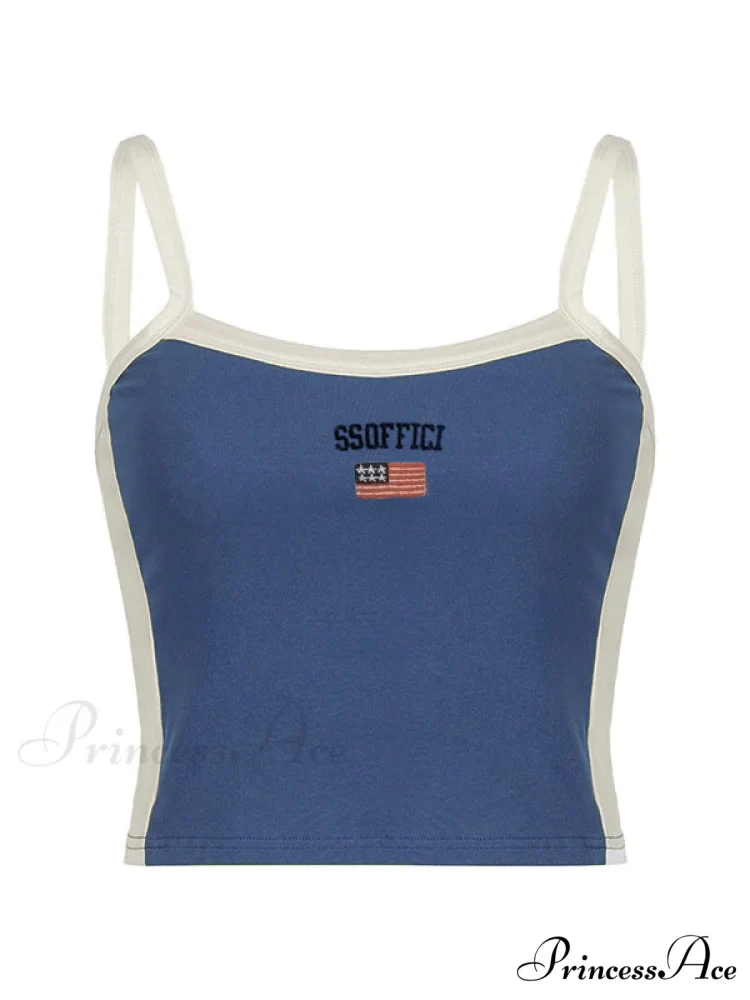Contrast Trim Rib-Knit Trendy Crop Cami Top - Image 51