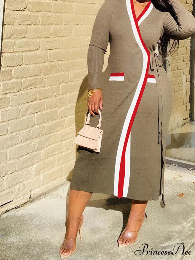 Contrast Waist Graceful Vintage Tailored Pants - Image 6