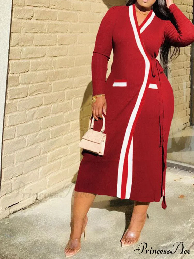 Contrast Waist Graceful Vintage Tailored Pants - Image 7
