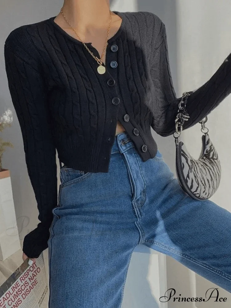 Cropped Black Graceful Biker Jacket - Image 2