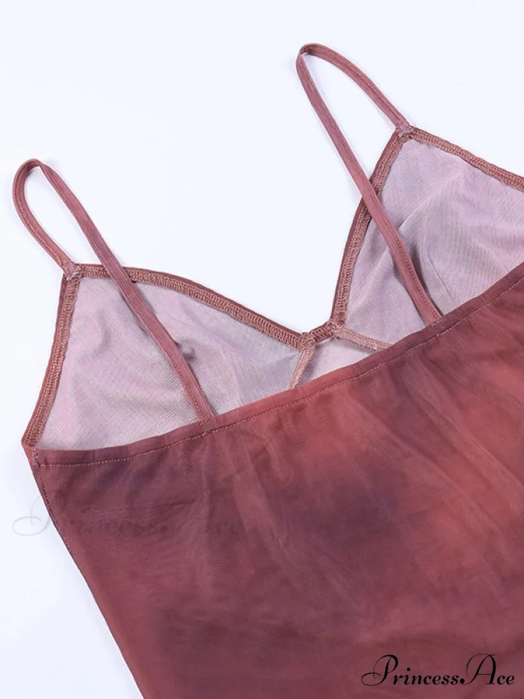 Cross Over Halter Trendy Mesh Crop Cami Top - Image 7