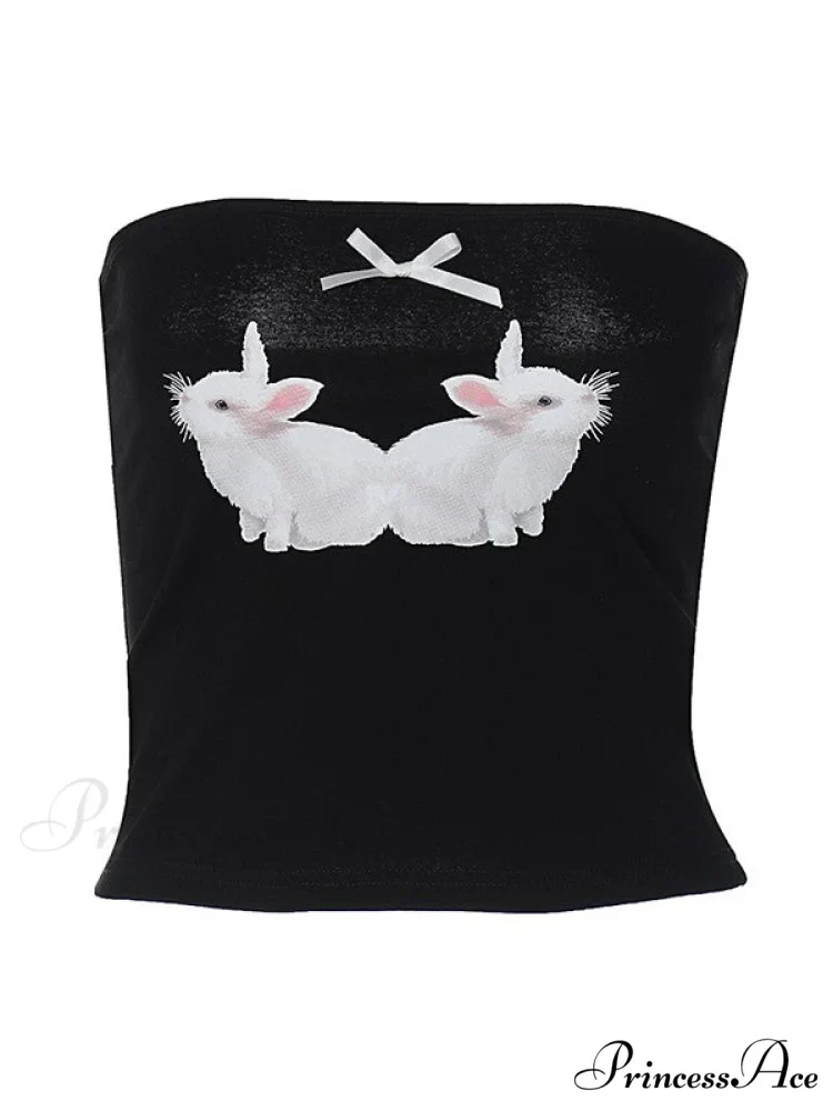 Cute Bow Tie Embellished Ribbed Trim Sophisticated Sleeveless Crop Top - Hot Pink - Image 4