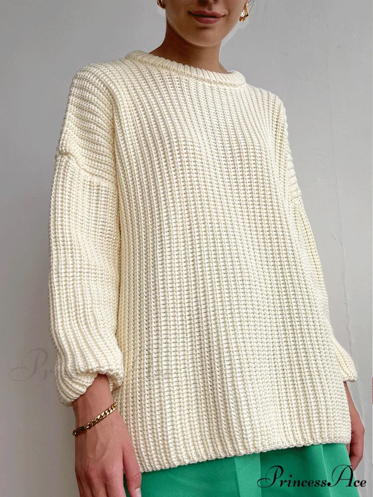 Knitted Solid Graceful Pocket Sweater Cardigan - Image 12