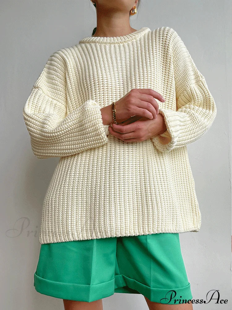 Knitted Solid Graceful Pocket Sweater Cardigan - Image 13