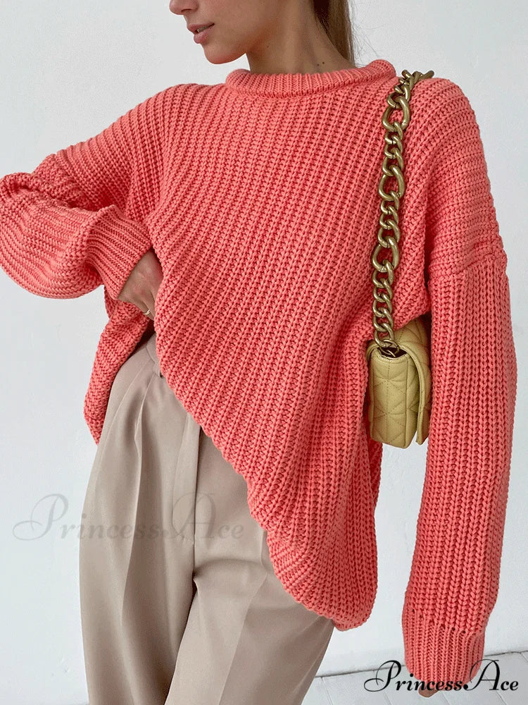 Knitted Solid Graceful Pocket Sweater Cardigan - Image 16