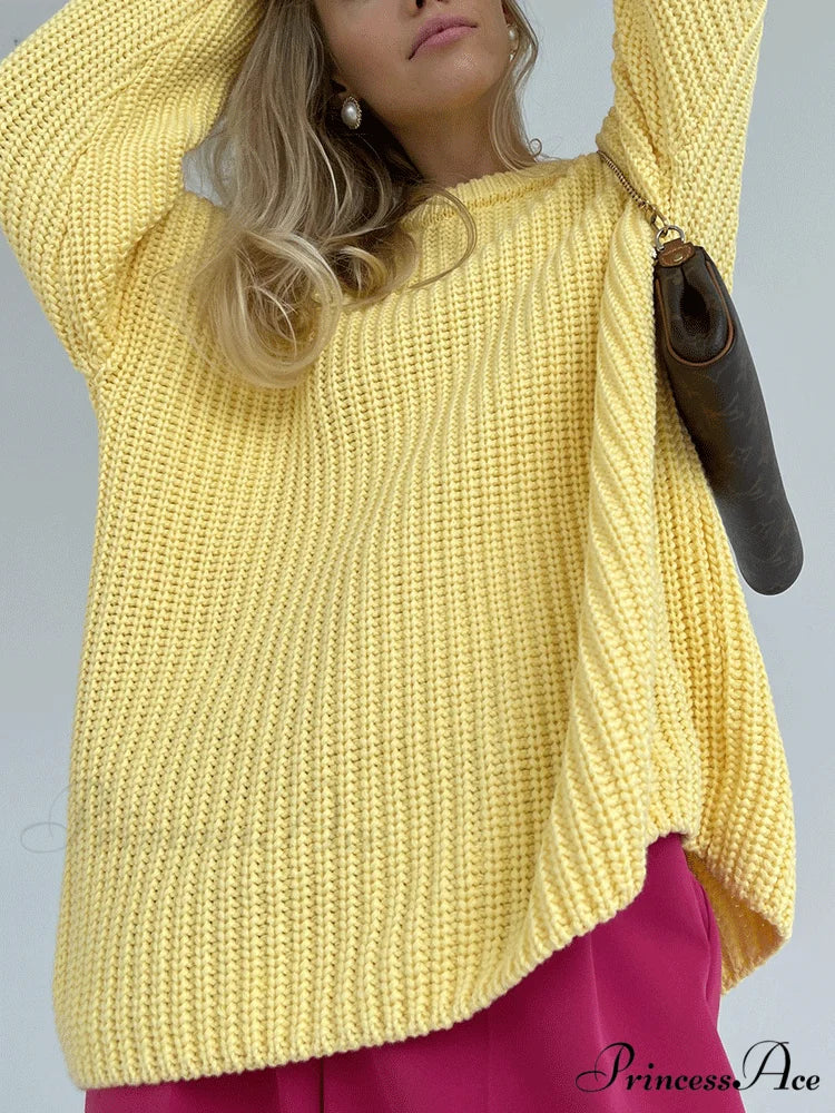 Knitted Solid Graceful Pocket Sweater Cardigan - Image 2