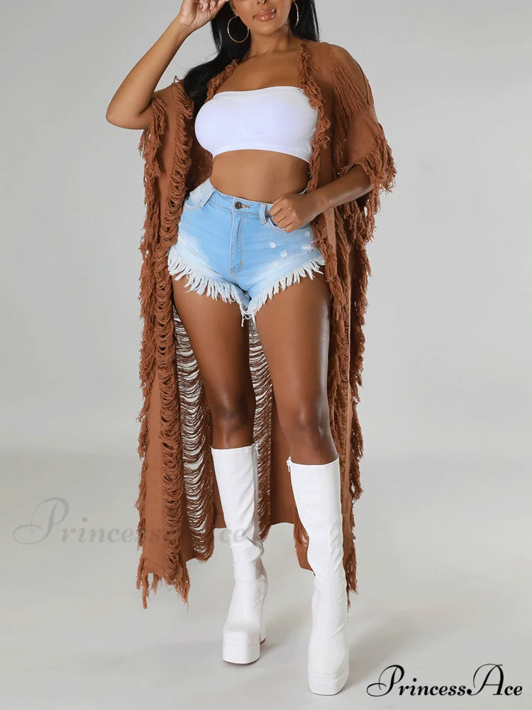 Knitted Charming Tassel Cardigan - Image 3