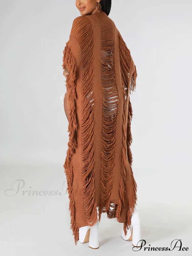Knitted Charming Tassel Cardigan - Image 4