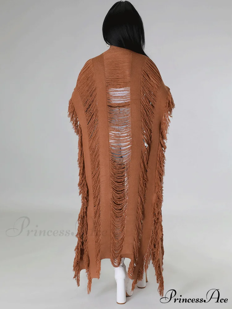 Knitted Charming Tassel Cardigan - Image 5