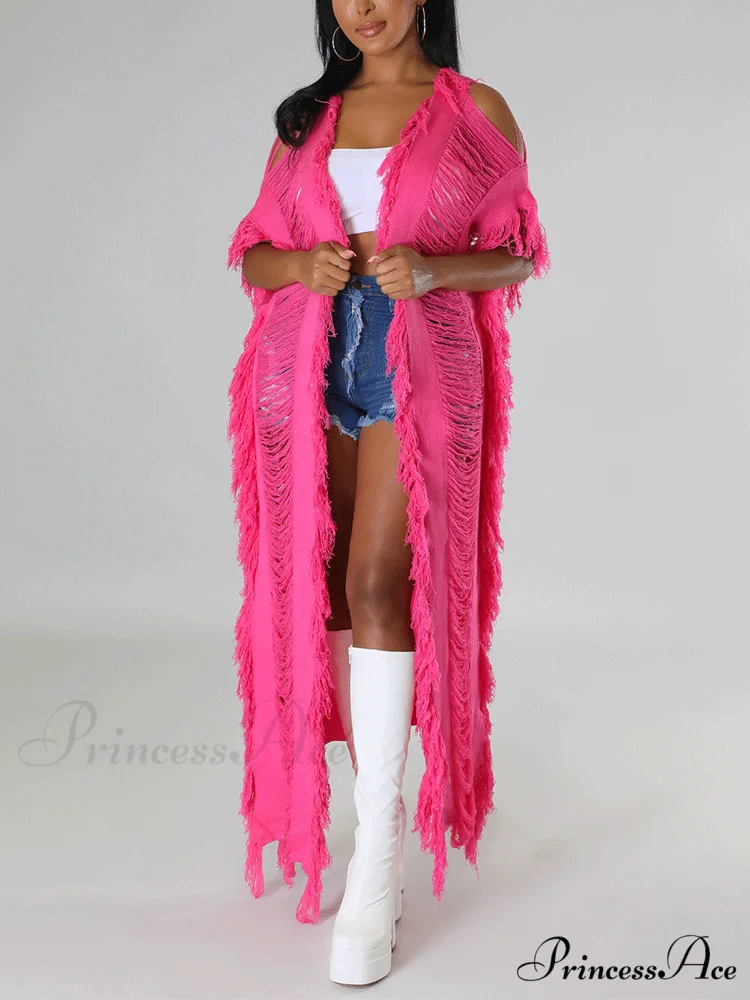 Knitted Charming Tassel Cardigan - Image 7