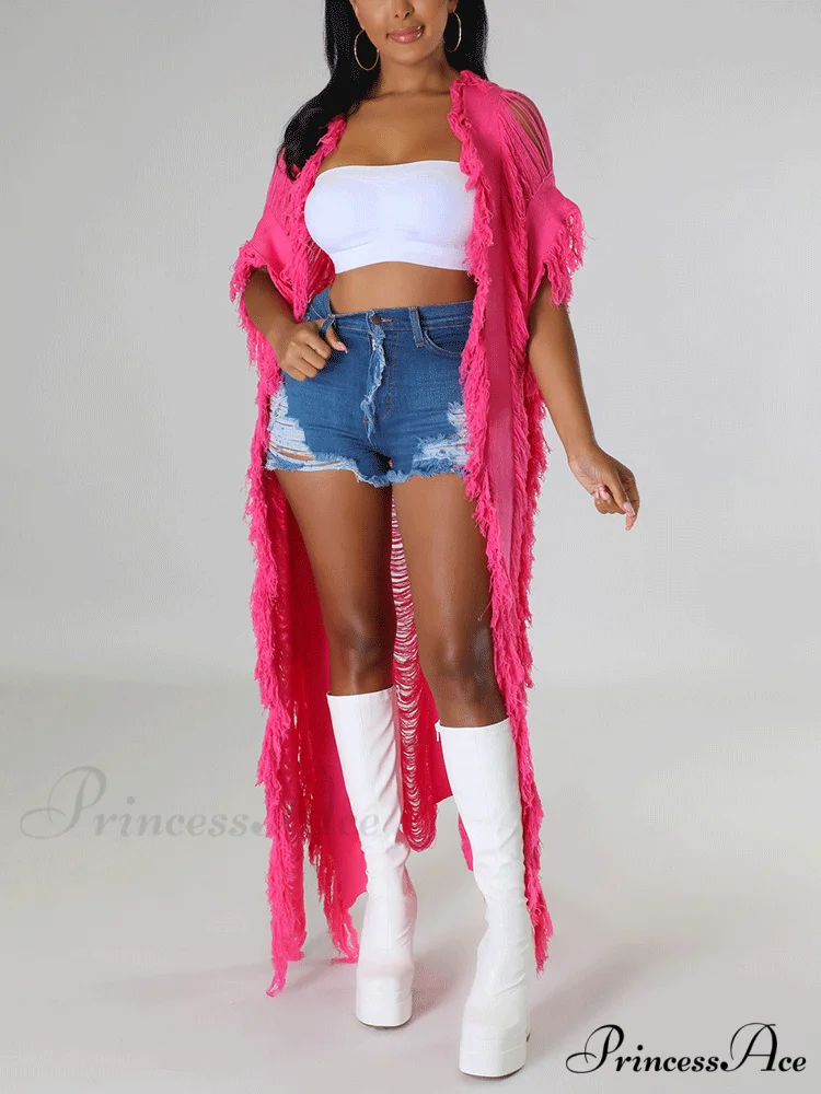 Knitted Charming Tassel Cardigan - Image 8