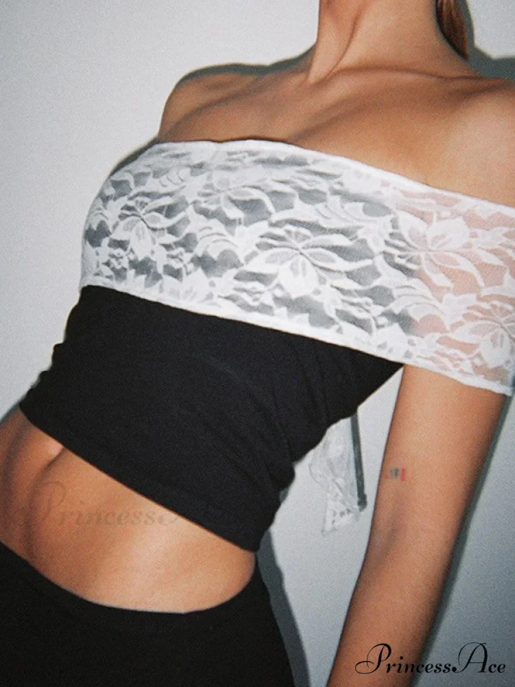 Lace Corset Graceful White Tops - Image 8