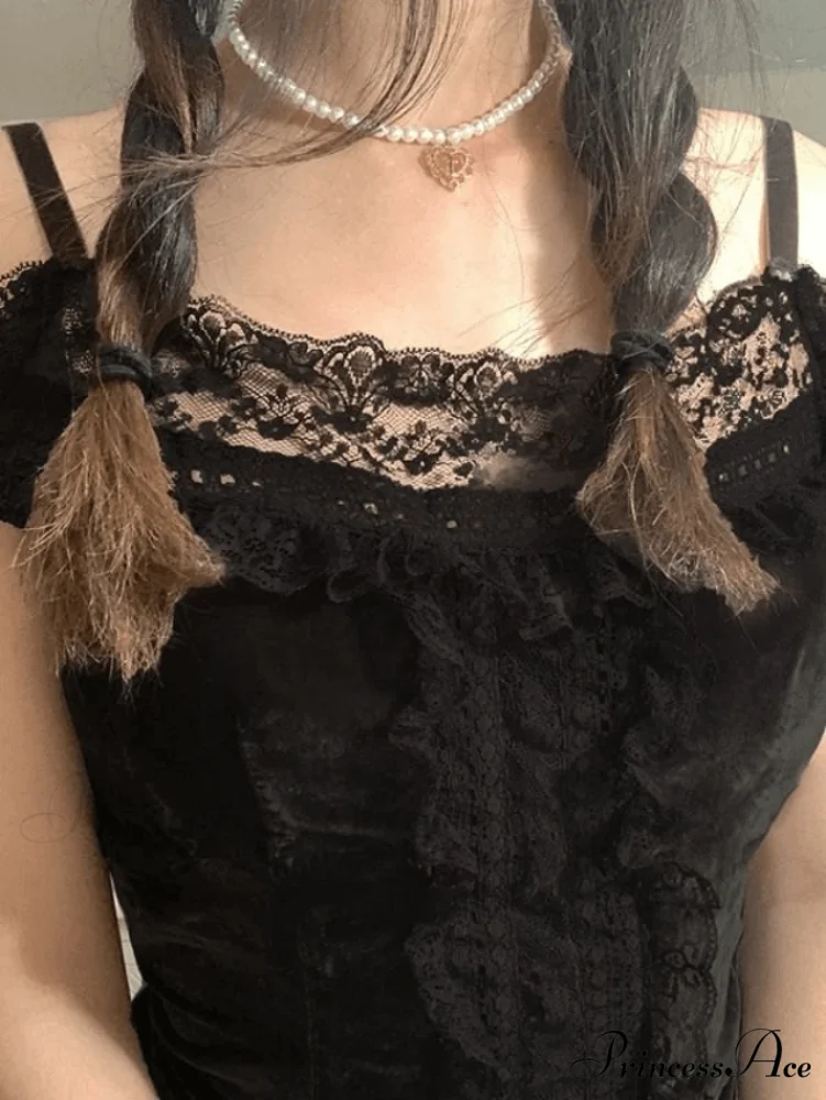Lace O Neck Trendy Irregular Maxi Dress - Image 2