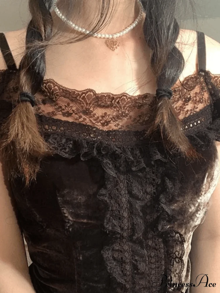 Lace O Neck Trendy Irregular Maxi Dress - Image 5