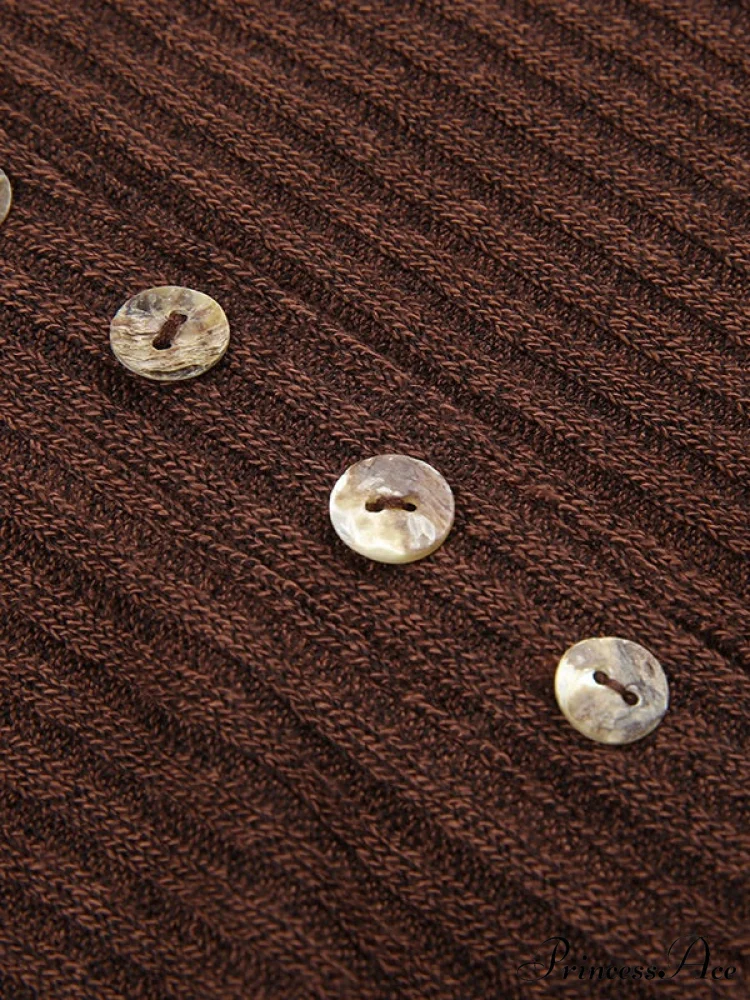 Lace Paneled Graceful Brown Tank Top - Image 6