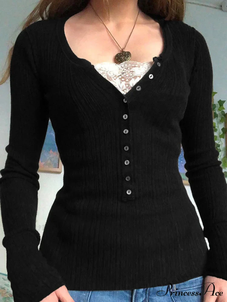 Lace Paneled Graceful Brown Tank Top - Image 8