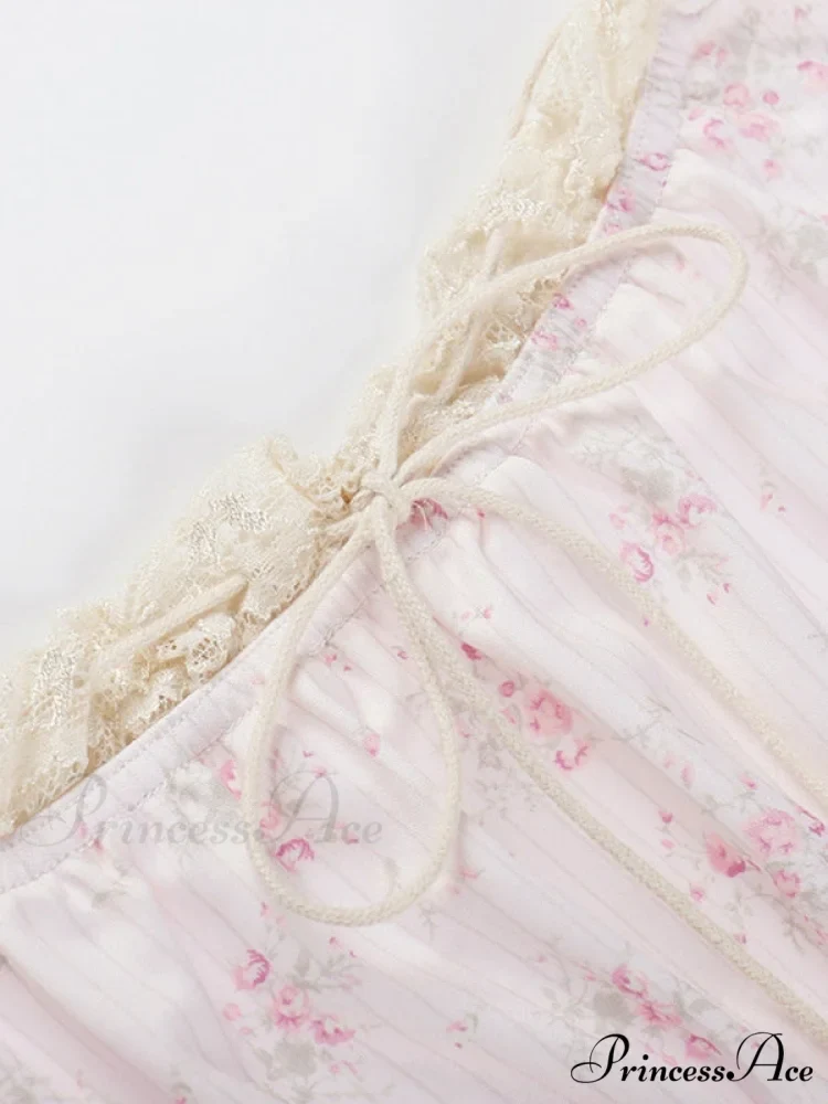 Lace Paneled Graceful Denim Corset Top - Image 3