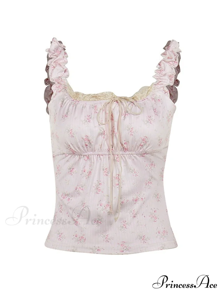 Lace Paneled Graceful Denim Corset Top - Image 6