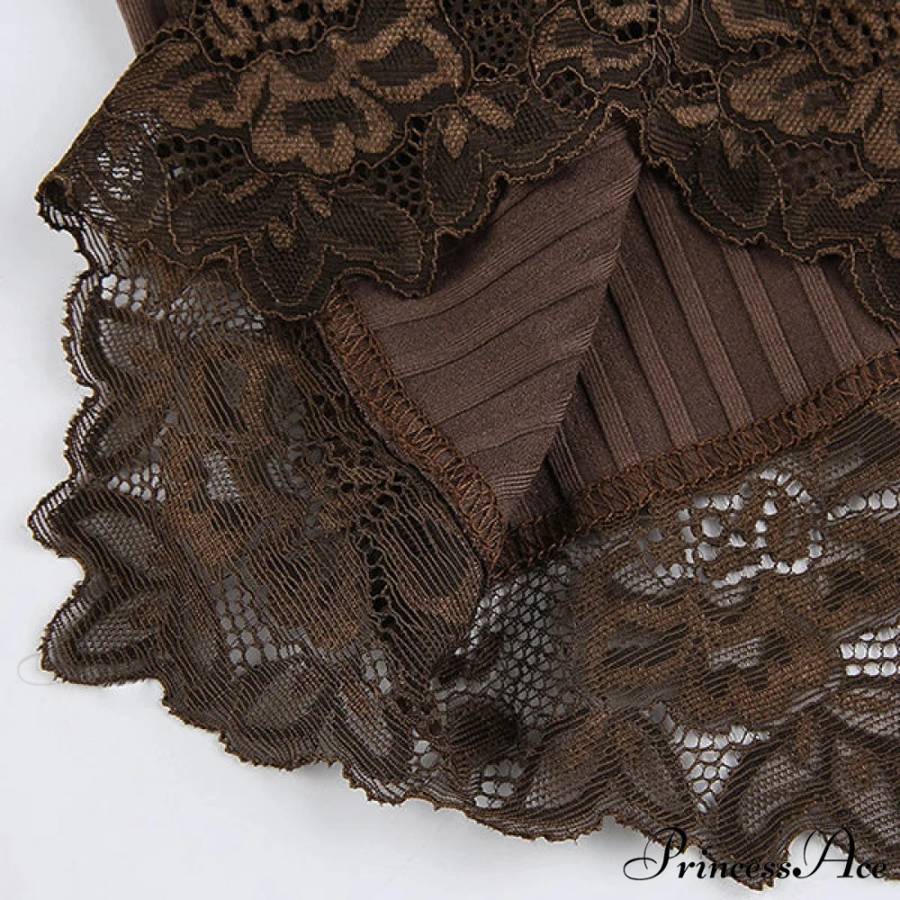 Lace Paneled Puff Trendy Sleeve Velvet Mini Dress - Image 32