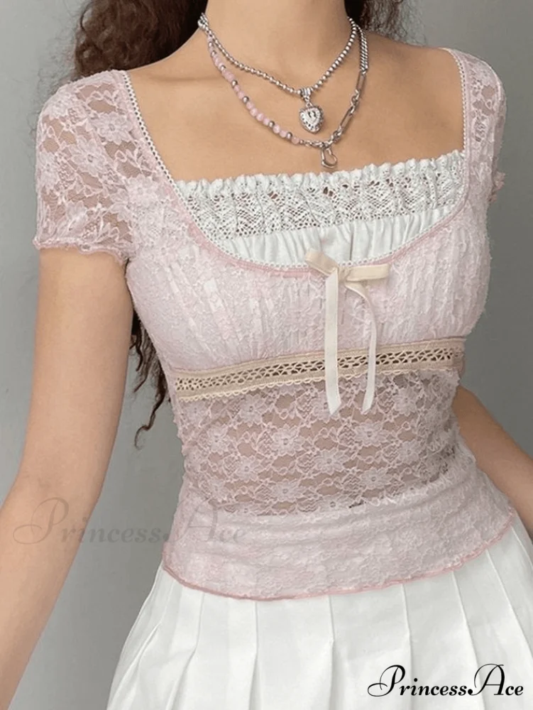 Lace Patchwork Graceful Butterfly Print Dress - Image 6