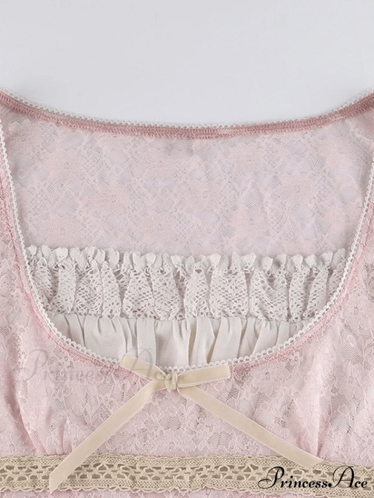 Lace Patchwork Graceful Butterfly Print Dress - Image 7