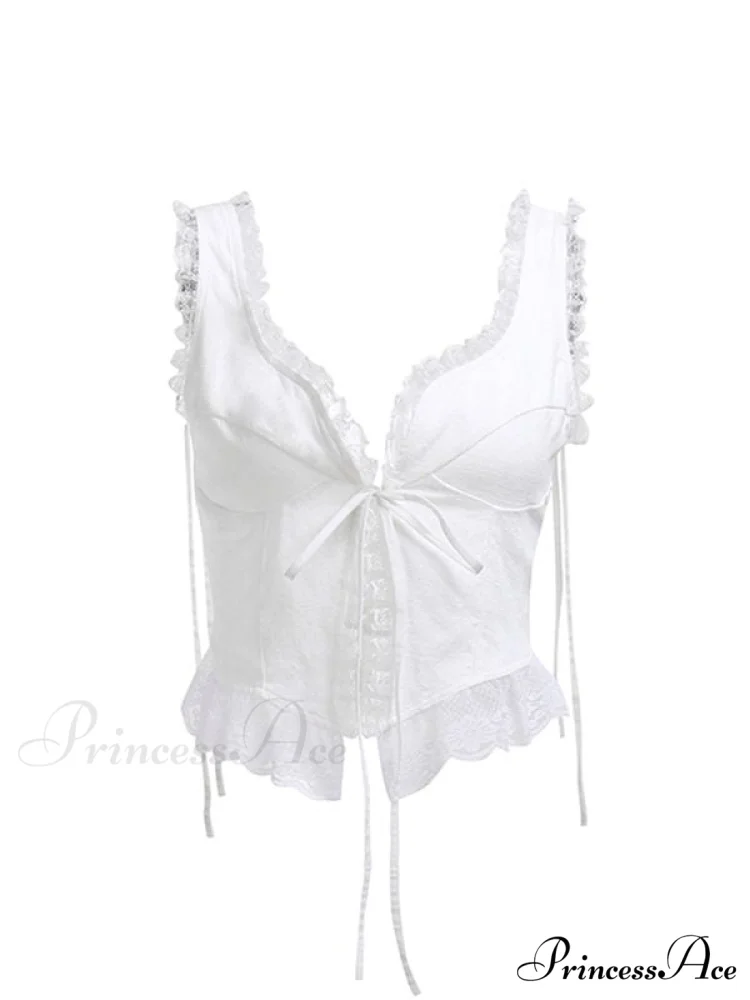 Lace Trim Ribbed Trendy Two Piece Set - Image 10