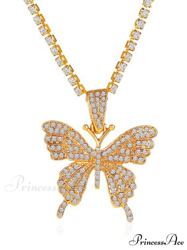 Rhinestone Butterfly Halter Trendy Asymmetric Crop Cami Top - Image 6