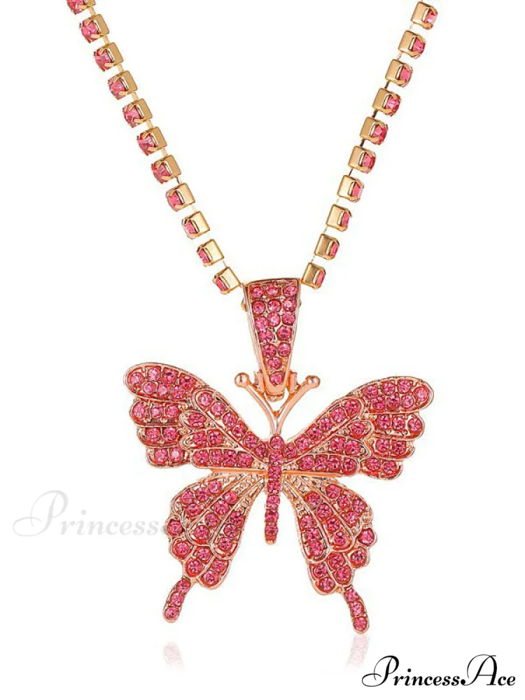 Rhinestone Butterfly Halter Trendy Asymmetric Crop Cami Top - Image 7