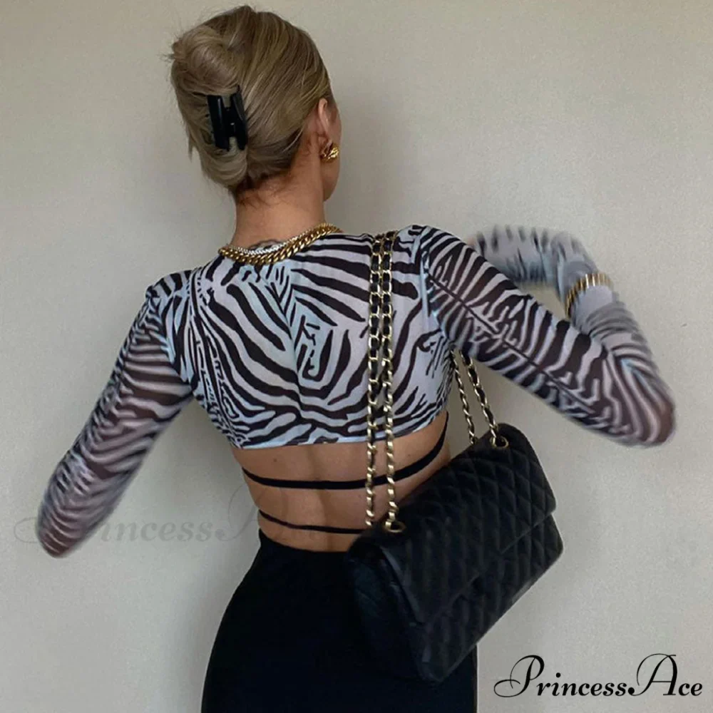 Animal Print High Neck Long Classic Sleeve Midi Dress - Tiger - Image 3