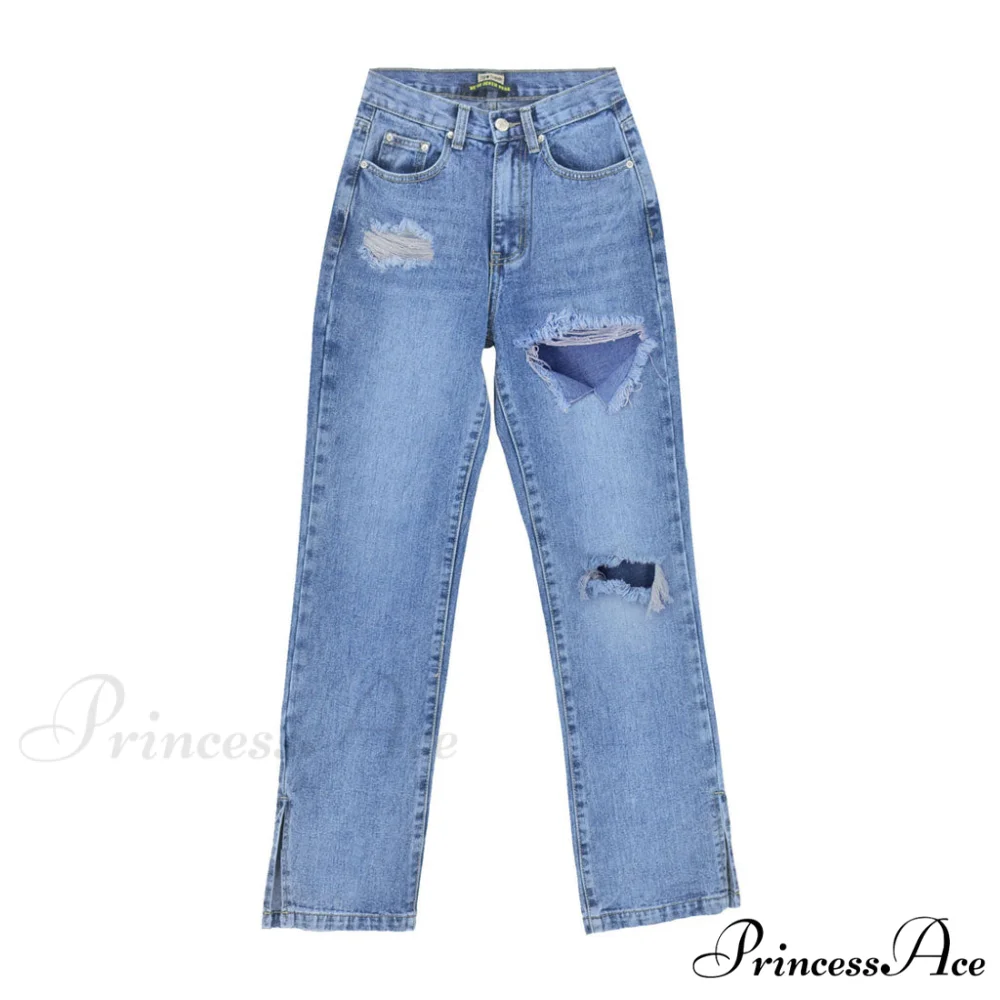 Cut Out High Waist Faded Classic Distressed Skinny Jeans - Black - Image 3