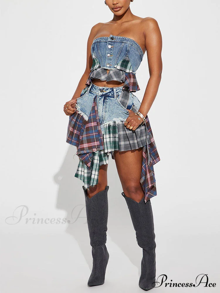 Denim Charming Patchwork Jeans - Image 2
