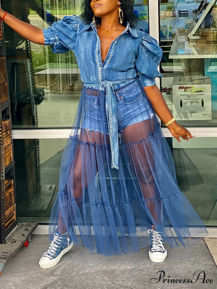 Denim Charming Tassel Shorts - Image 3
