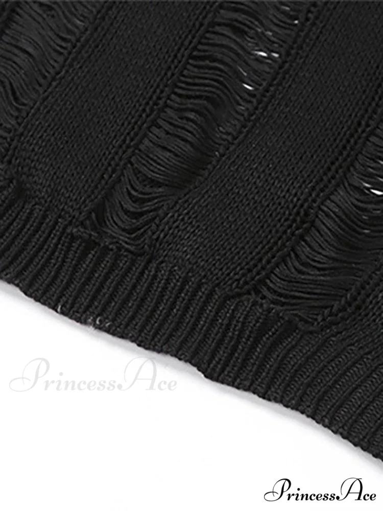 Distressed High Graceful Waist Ripped Jeans - Image 6
