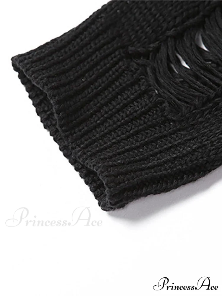Distressed High Graceful Waist Ripped Jeans - Image 7