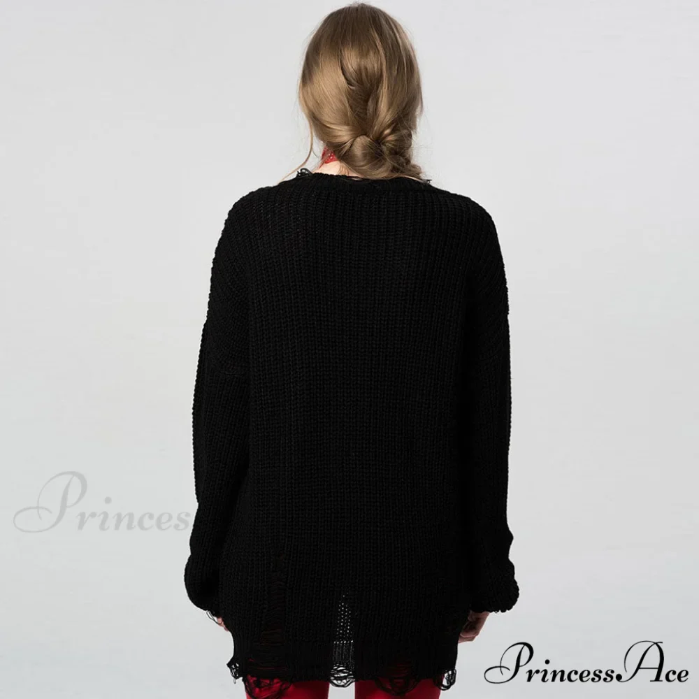 Distressed Striped Graceful Knit Top - Image 3