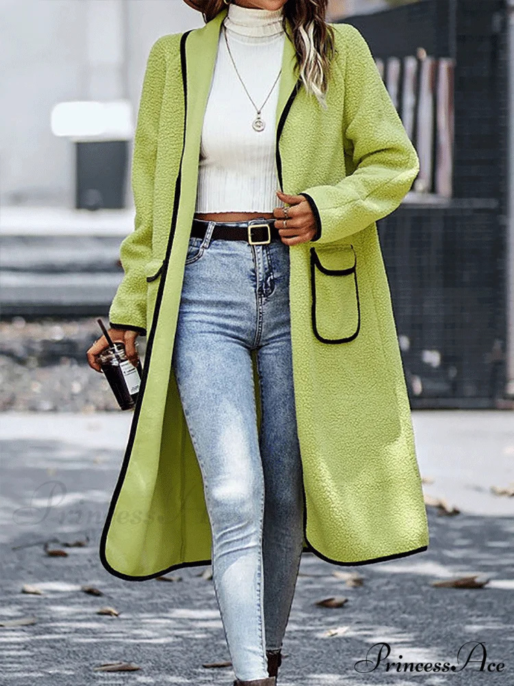 Fleece Charming Solid Coat - Image 3