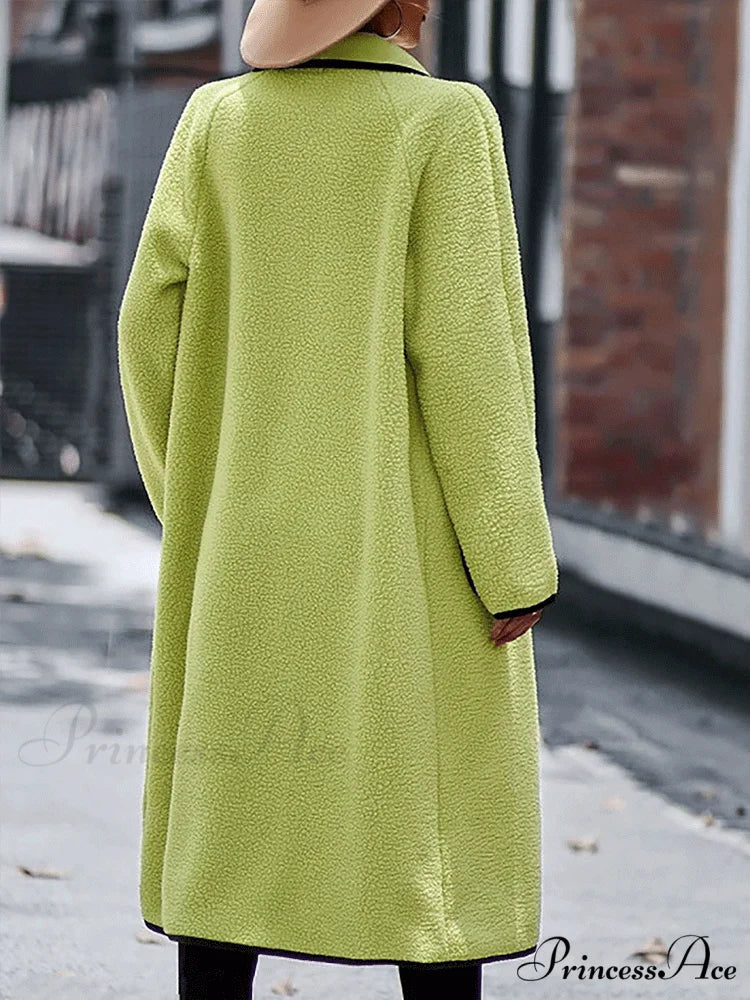 Fleece Charming Solid Coat - Image 4