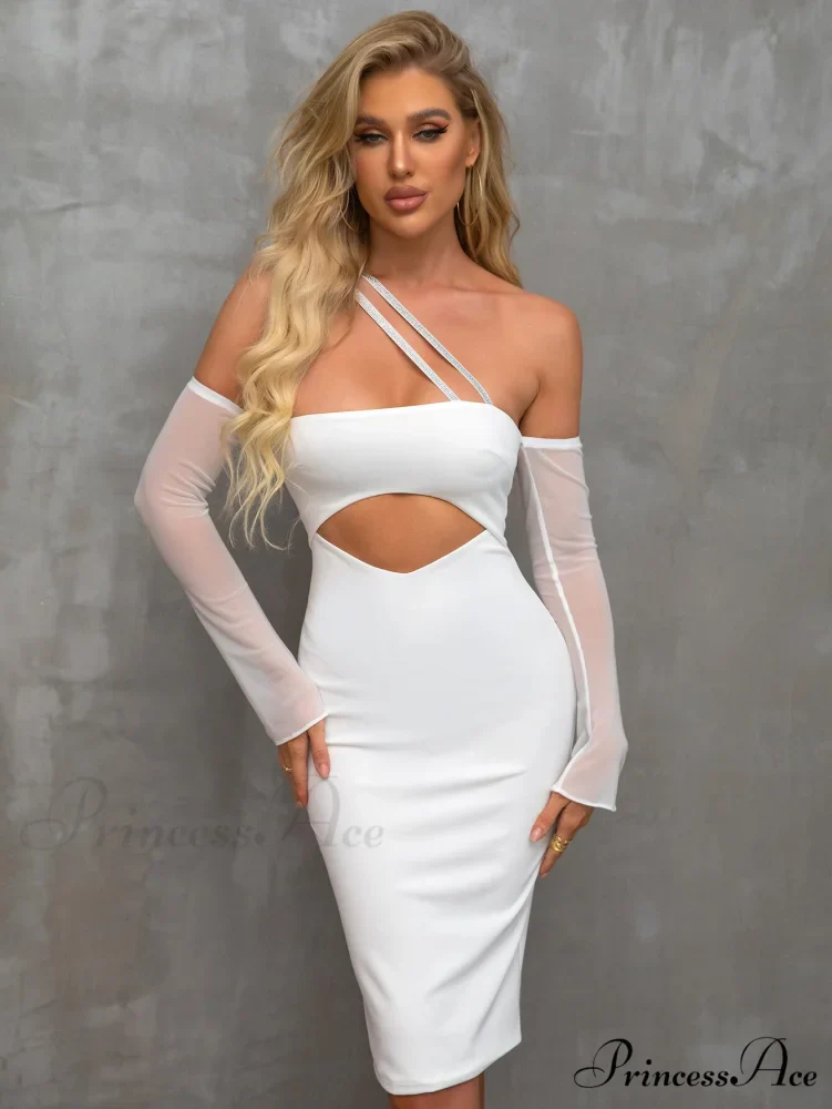 Boning Solid Halter Trendy Tie Satin Dress - Image 4