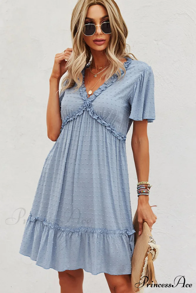 Halter Neck Cutout Trendy Front Solid Color Dress - Image 2