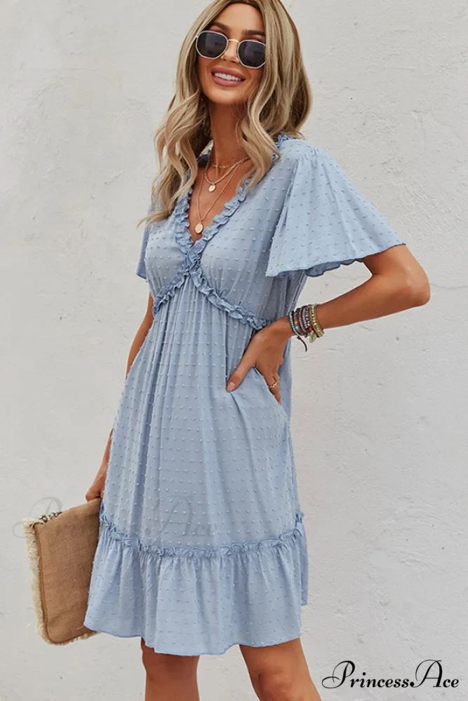 Halter Neck Cutout Trendy Front Solid Color Dress - Image 4