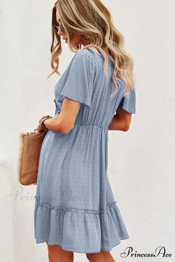 Halter Neck Cutout Trendy Front Solid Color Dress - Image 6