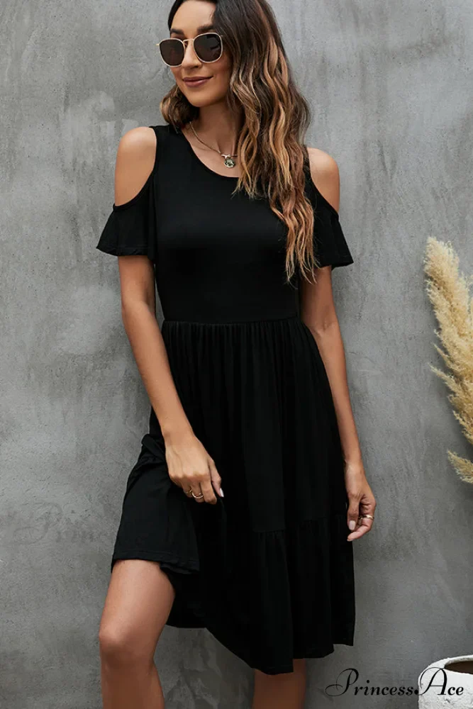 Dots Print Tie Trendy Waist Fashion Casual Dress - Image 5