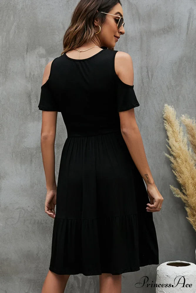 Dots Print Tie Trendy Waist Fashion Casual Dress - Image 6