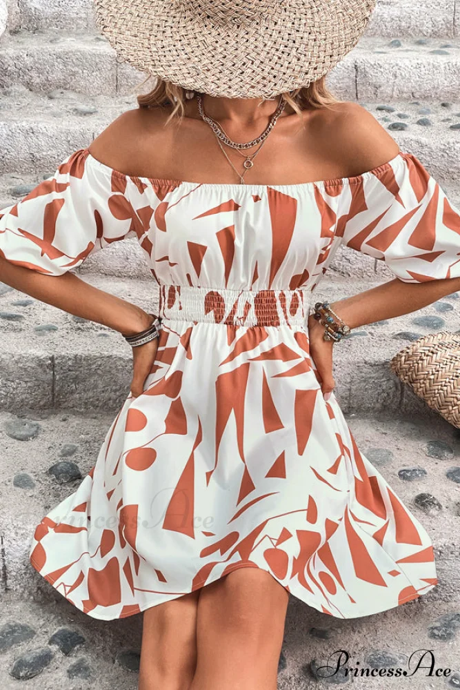 Floral Print Graceful Strapless Mini Dress - Image 2