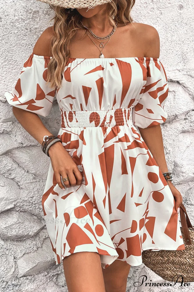 Floral Print Graceful Strapless Mini Dress - Image 4