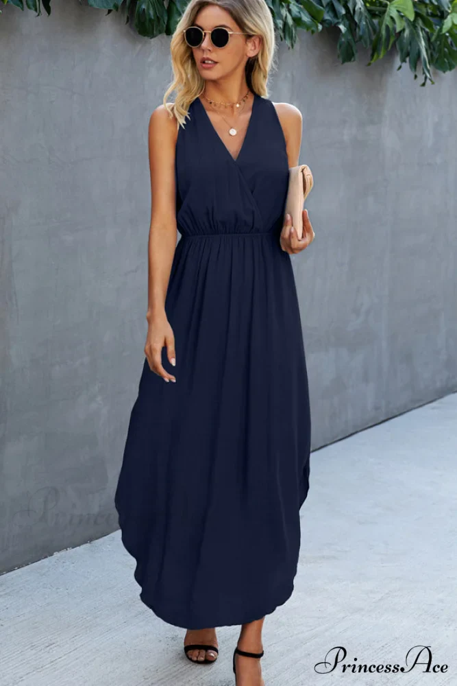 Fashion Polka Print Long Modern Sleeve Tie Waist Dress - Image 2