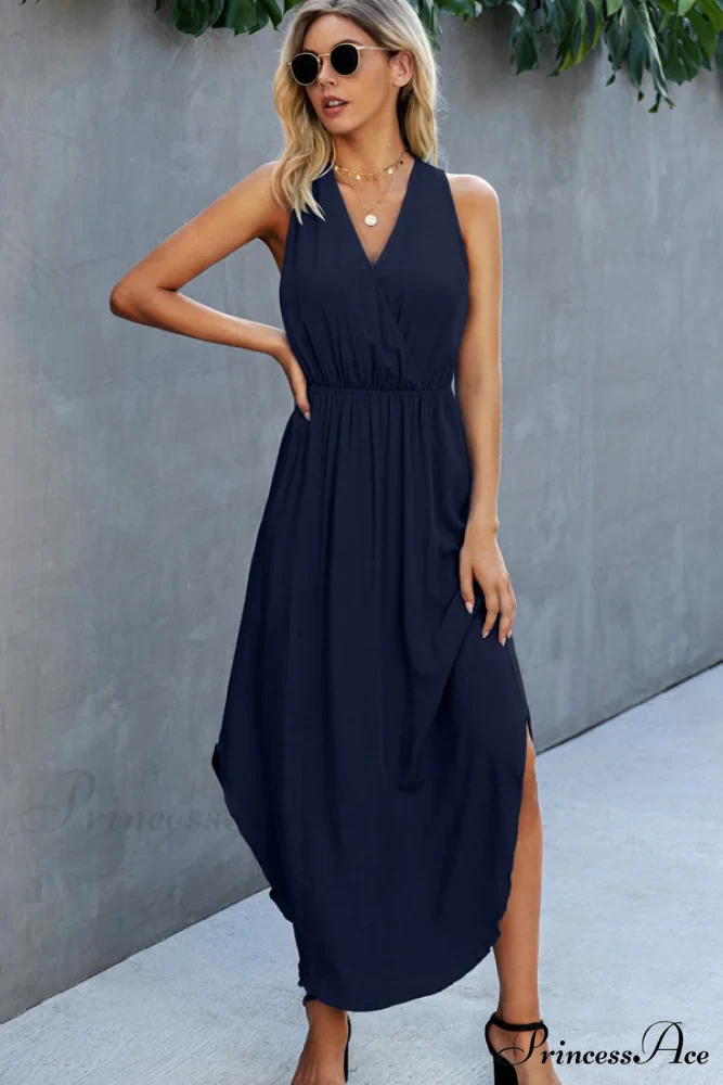 Fashion Polka Print Long Modern Sleeve Tie Waist Dress - Image 3