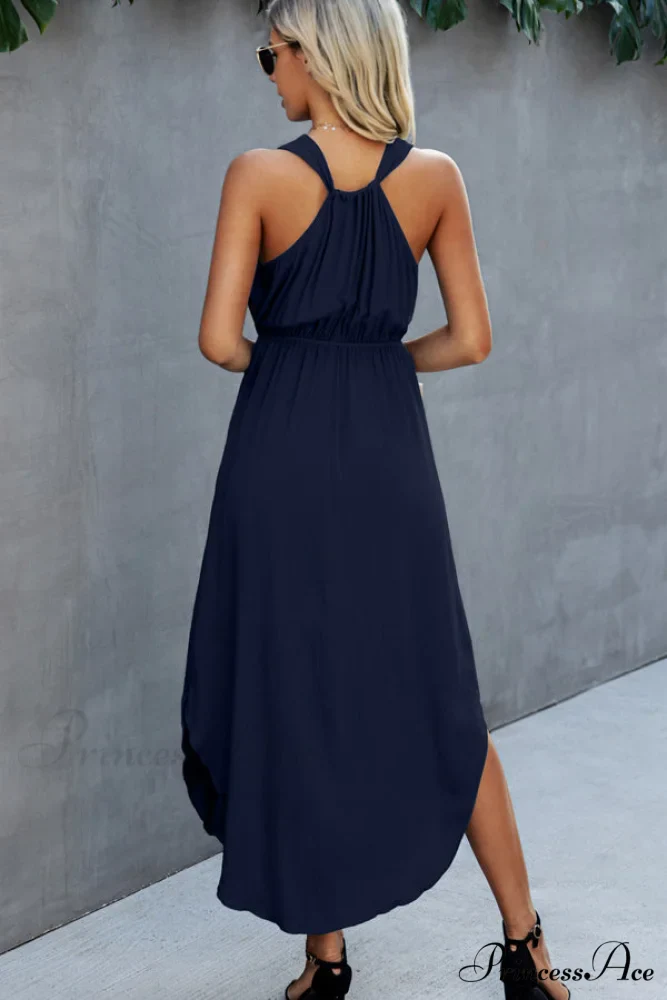 Fashion Polka Print Long Modern Sleeve Tie Waist Dress - Image 5
