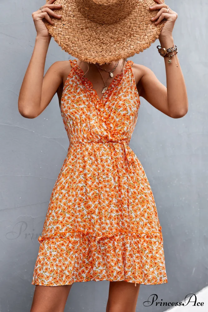 Fashion Off The Shoulder Modern Floral Print Mini Dress - Image 3
